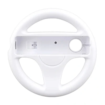 Imagen de OSTENT Mario Kart Racing Games Volante Compatible para Nintendo Wii Remote Controller Color Blanco