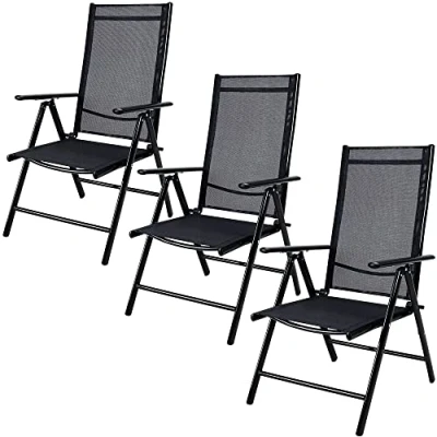 Imagen de Silla de jardín Berna set 3 aluminio respaldo alto