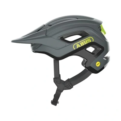 Imagen de ABUS casco MTB Cliffhanger MIPS de ciclismo para senderos exigentes con protección contra impactos y grandes aberturas ventilación hombres mujeres gris/amarillo, talla L