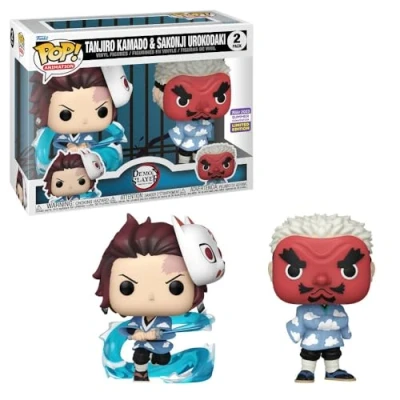 Imagen de Funko Animación Pop Tanjiro Kamado y Sakonji Urokodaki
