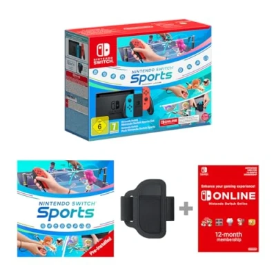 Imagen de Nintendo Switch (Neon Red/Neon Blue) Sports Pre Installed Online 12 Month Subscription Redemption Code
