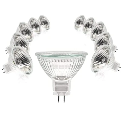 Imagen de CLAR Bombilla Halogena, Bombillas Halogenas, Focos Halógenos, 12V, 12 Voltios, GU5.3 MR16 35W (Pack 10)