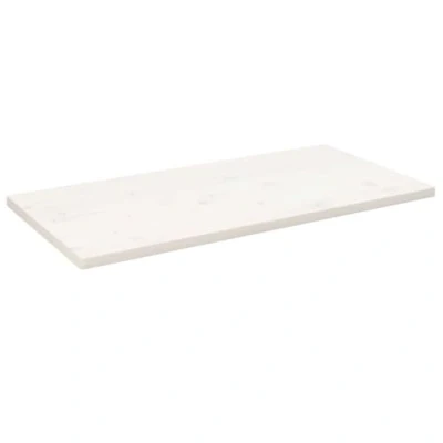 Imagen de vidaXL Tablero de Mesa Rectangular Madera Pino Blanco 110x60x2,5 cm