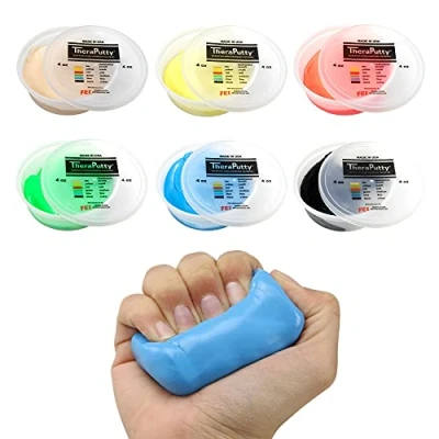Imagen de CanDo TheraPutty anti bacteriano Pasta modelar 113 g lote de 6 (Varios Colores)