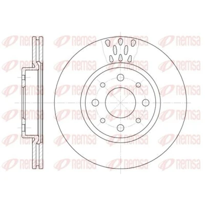 Imagen de REMSA 6189.10 Disco de freno Eje delantero 257, 257 20 4 ventilado FIAT: BRAVO 2, Grande Punto Hatchback, II LANCIA: Musa, DELTA 2