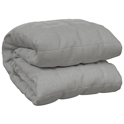Imagen de vidaXL Manta con Peso Tela Gris 152x203 cm 11 kg
