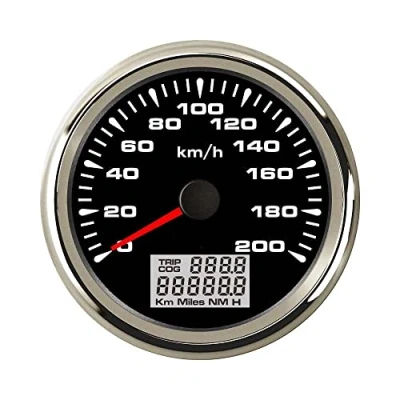 Imagen de ELING Coche Motocicleta GPS Velocímetro Velómetro 0 200KM/H Velocidad Cuentakilómetros Kilometraje con luz de fondo 85mm