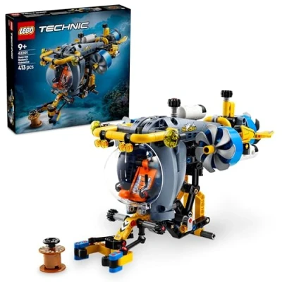 Imagen de LEGO Technic Submarino de Aguas Profundas Juguete Construcción, Vehículo Exploración del Mundo Marino, Regalo Científico para Niños y Niñas 9 Años o Más, Juego Ingeniería 42201