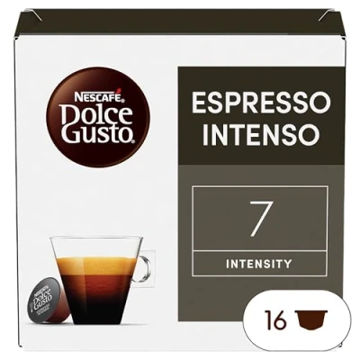 Imagen de cápsulas monodosis Dolce Gusto Espresso Intenso, Pack de 16 para tazas