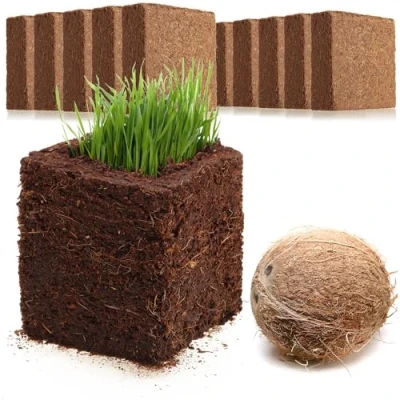 Imagen de com four® 10x Tierra de Cultivo Coco rodajas hinchables biodegradables briquetas sin turba Hechas Fibra prensada rinde 10 litros para macetas