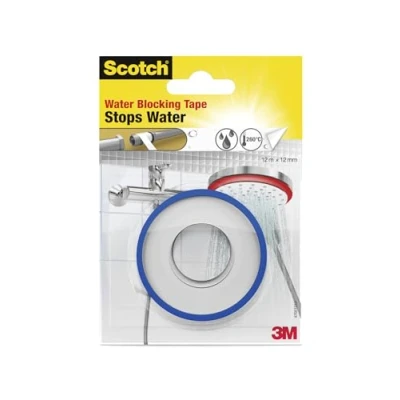 Imagen de ScotchBlue 4702 Pack Cintas para sellar tuberías de PTFE (12 m x 12 mm), Transparente, 12m 12mm