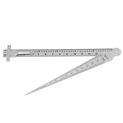 Imagen de Herramienta de medición la regla del calibrador forma agujero cuña galga 0.1 15mm acero inoxidable alta precisión