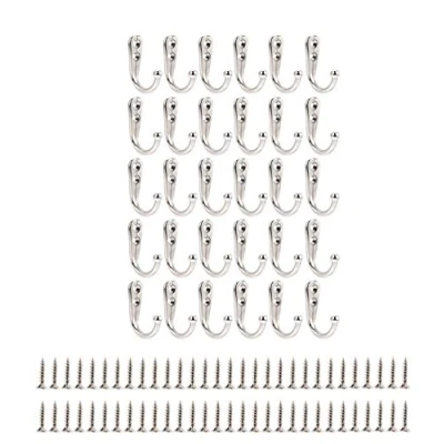 Imagen de Concisea 30 Piezas Ganchos Antiguos,Ganchos Percheros de Pared,Gancho Pared Antiguo Diseño Gancho Simple Estilo Retro para Cocina,Baño,Dormitorio(Plata)
