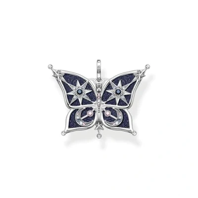 Imagen de THOMAS Sabo PE929 945 7 Colgante de mariposa (plata ley 925, 2,4 x 3 cm), 3cm, Plata, Circonita cúbica