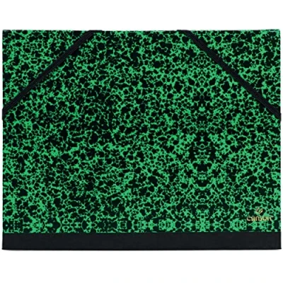 Imagen de Canson Carpeta, 2 angular y cierre con goma elástica, 1 unidad), color verde 470x620 mm