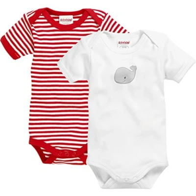 Imagen de Schnizler Pack múltiple de Body para bebé, Rojo (Rot/Weiß 44), 62 (Talla del Fabricante: 62/68) Unisex niños