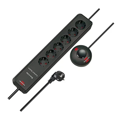 Imagen de Brennenstuhl 1159450616 base múltiple eco line comfort switch con interruptor de mano/pie