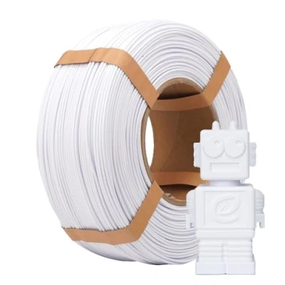 Imagen de eSUN PLA Refill Filament 1.75mm, Filamento de Impresión 3D sin Bobina Precisión Dimensional +/ 0.05mm, Carrete 1KG (2.2 LBS) Rápido para Impresoras Alta Velocidad,Blanco Frío