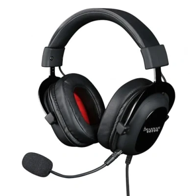 Imagen de Konix Drakkar Auriculares para Juegos con Cable Bodhran PC Altavoces de 53 mm Micrófono Desmontable 2,5 m Negro