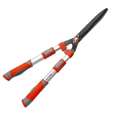 Imagen de Tijera Cortasetos Telescópica Pruning J449 Empuñadura Bimaterial Hoja Ondulada Resistente y Muy Ligera de Podar Fabricada con Aluminio Reforzado Indicada para Setos Césped Altuna