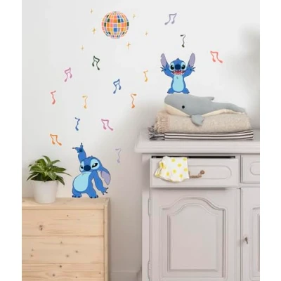 Imagen de Komar Graz Design Adhesivo decorativo para pared, diseño de Stitch Music, tamaño 50 x 70 cm, Disney