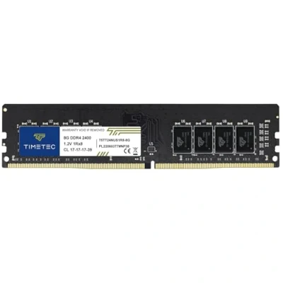 Imagen de Timetec 8GB DDR4 2400MHz PC4 19200 No ECC Sin búfer 1.2V CL17 1Rx8 Rango único 288 Pin UDIMM Computadora de Escritorio Memoria RAM Módulo Actualización (8GB)