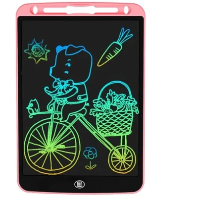 Imagen de JOEAIS Tableta Escritura LCD de 12 Pulgadas, Tablet Dibujo Digital Pizarra Electrónica para Aprender, Garabatear y Dibujar, Regalos Juguetes Navidad Cumpleaños Niños Niñas (Rosa)