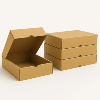 Imagen de Pack Cajas Carton Envios Automontables, Paquetes Regalo, Kraft, Packaging de 35x26x8cm (Pack 15 cajas)