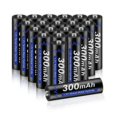Imagen de CITYORK Baterías Recargables AAA 300mAh 1.2V NiMH Pilas Recargables, Paquete de 20, Baja Autodescarga y Precargadas, Ideal para Juguetes, Teclado/Mouse Inalámbricos