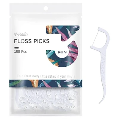 Imagen de Y Kelin Dental Floss 100 Palillos De Dientes Con Hilo Para Limpieza Dientes,Floss,Para