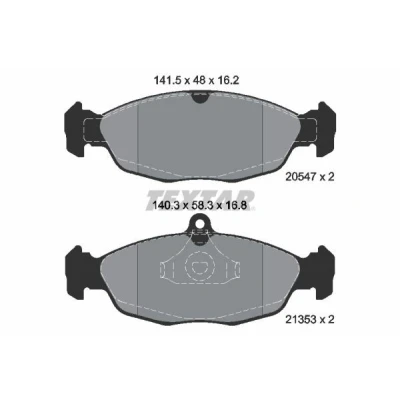 Imagen de TEXTAR 2054701 Juego de pastillas freno preparado para indicador desgaste OPEL: Corsa B Hatchback, Astra F CC, Vectra A Berlina