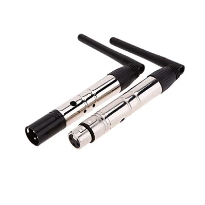 Imagen de Lixada 2,4 G ISM DMX512 Emisor/receptor XLR hembra con antena para luz de escenario moving heads, Silber Senderx1&amp; Empfängerx1,