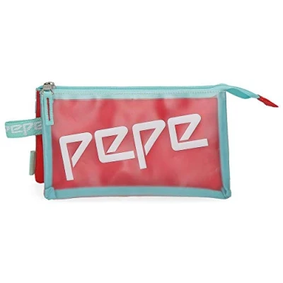 Imagen de Pepe Jeans Cristal, Estuche Tres Compartimentos Niñas, Multicolor, 22x12x5 Cm