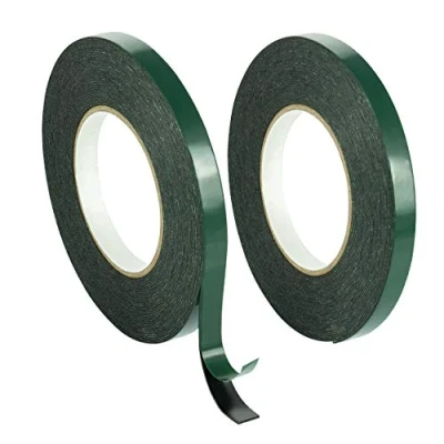 Imagen de POPPSTAR 2x Cinta adhesiva doble cara espuma, adhesivo de montaje (10 m x 12 mm 1 mm), negro
