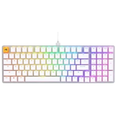 Imagen de Glorious Gaming GMMK 2 Full Size (96%) Teclado mecánico, Carcasa de Aluminio, Personalizable, keycaps Dobles, switches Fox, RGB, distribuciones QWERTY Estadounidense Blanco