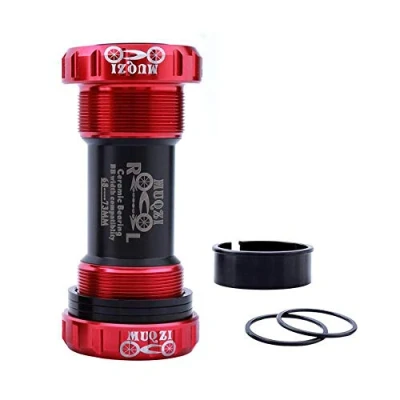 Imagen de VOANZO bicicleta de montaña roja 68 73mm soporte inferior Shell rosca BC1.37 tipo bielas rodamientos cerámica integrado eje central