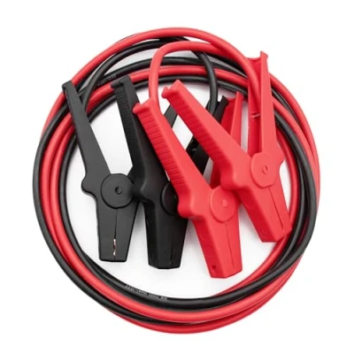 Imagen de Schumacher Cables de Arranque 3m 16mm² Batería 6V/12V/24V Para Coche, Furgoneta, Autocaravana Motor hasta 2,5L Gasolina / 1,8L Diésel Pinzas Aisladas Seguras Certificado GS/TÜV