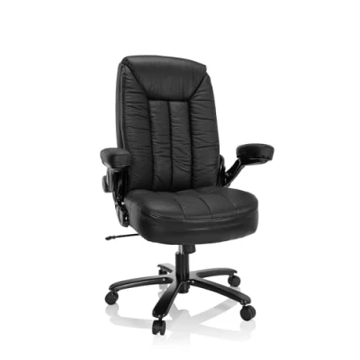 Imagen de hjh OFFICE XXL Silla giratoria de Oficina Instructor III Cuero Peso máximo 220kg Comoda Negro