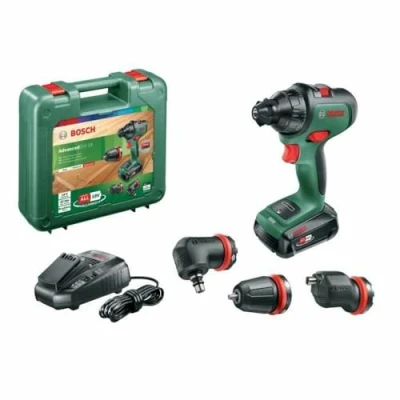 Imagen de Bosch taladro/atornillador a batería AdvancedDrill 18 Set (1 baterías, sistema de voltios, 3 accesorios, en maletín transporte)