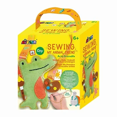 Imagen de Avenir 6301817 Kit de costura DIY Cocodrilo Coser Animal manualidades para niños creativo a partir 6 años
