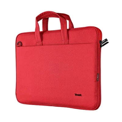 Imagen de Maletín para portátil Trust Bologna, Hasta 16&quot;, Universal, Poliester reciclado, Rojo