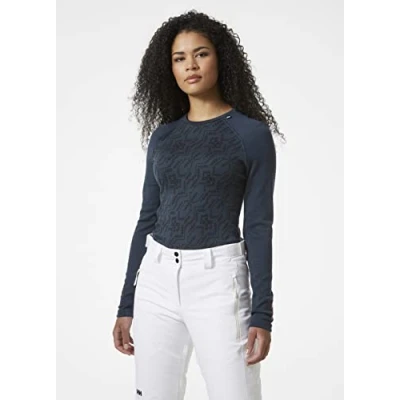 Imagen de Helly Hansen W Lifa Merino Midw Gra Crew, Camisa Mujer, Azul (Blue), XL