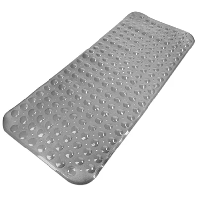 Imagen de Navaris Alfombrilla Antideslizante para la bañera Alfombra Ducha de 100 x 41 CM Estera antiresbalante baño Mayores niños Gris