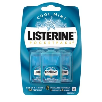 Imagen de Listerine PocketPaks Breath Strips, Cool Mint, 72 Count (Pack of 2) by