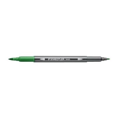 Imagen de STAEDTLER 3001 Fieltro para colorear acuarellable doble punta pincel 1 6 mm y fino 0,5 0,8 mm, verde 5