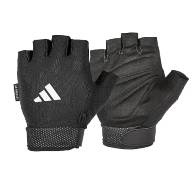Imagen de adidas Guantes Ajustables Esenciales, Blanco, M 19 20 cm Alrededor de la Palma