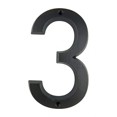 Imagen de HASWARE Letrero con número de casa, 6 pulgadas (15 cm), estilo vintage, acabado en bronce envejecido, números puerta, placa señalización, dirección la calle, aleación zinc (3)