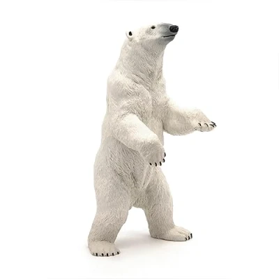 Imagen de Papo Standing Polar Bear Wild Animal Kingdom Tiere Figura, Liso, Color 50172