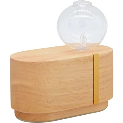 Imagen de Zen&#039;Aroma Difusor de Aceite Esencial por nebulización en frío Cimia, conserva Las virtudes HE para aromaterapia, botón táctil, Madera FSC y Vidrio, iluminación LED Funda Transporte