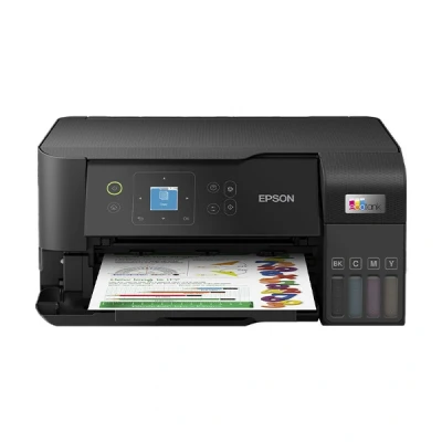 Imagen de Epson EcoTank ET 2840, Impresora WiFi A4 Multifunción, Depósito de Tinta Recargable, Pantalla LCD, 3en1: Impresión, Copiadora, Escáner, Mobile Printing, Set tintas + Botella Negra Extra